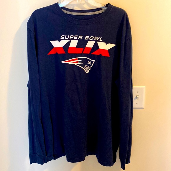 Mens Patriots team long sleeved tee, Super Bowl XLIV. Size XXL. GUC - Picture 1 of 4